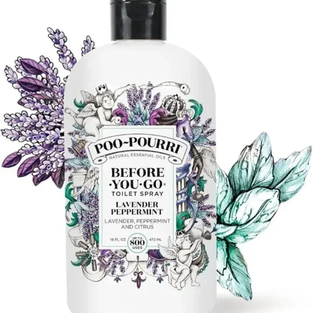 NEW Set 2 Poo-Pourri Before You Go Toilet Spray Refill 16oz Lavender Peppermint